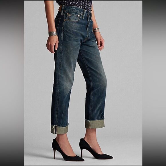 RRL Double RL Stillwater Indigo Wash Boy Fit Jeans - Picture 12 of 16